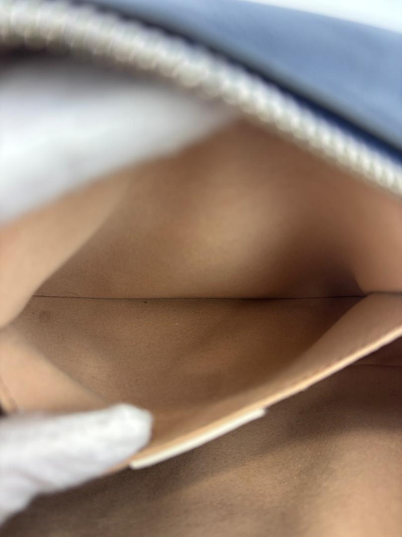 Small Torchon Marmont Blue Diagonal Quilted Leather Camera Bag