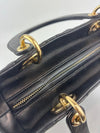 Medium Lady Dior Black Cannage Quilted Lambskin GHW