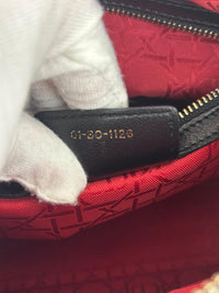 Medium Lady Dior Black Cannage Quilted Lambskin GHW