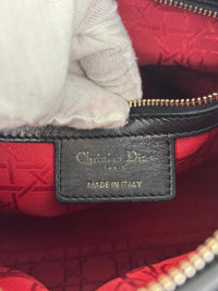 Medium Lady Dior Black Cannage Quilted Lambskin GHW