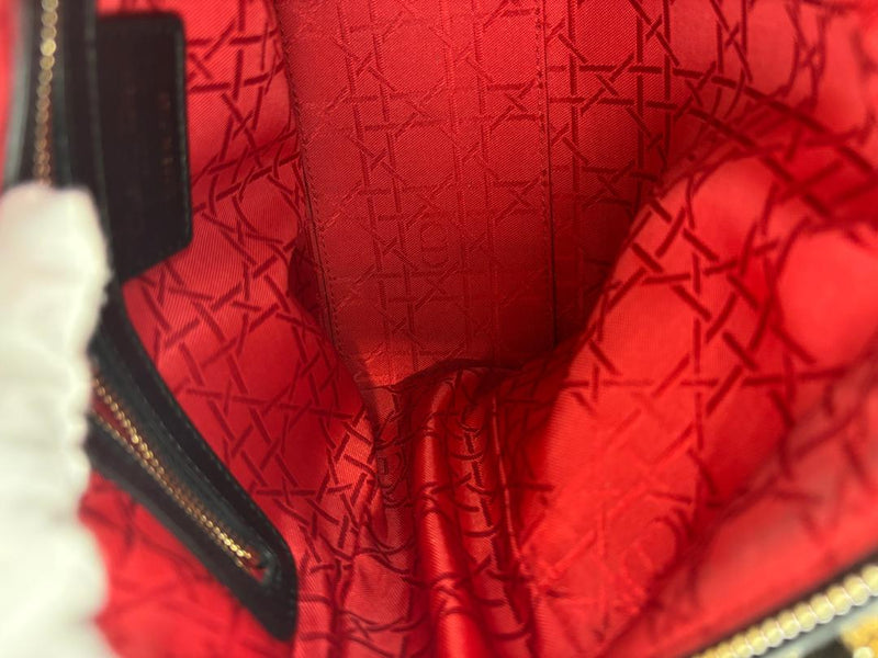 Medium Lady Dior Black Cannage Quilted Lambskin GHW