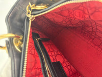 Medium Lady Dior Black Cannage Quilted Lambskin GHW