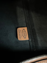 Tassel Detail Tote Bag in Brown Leather