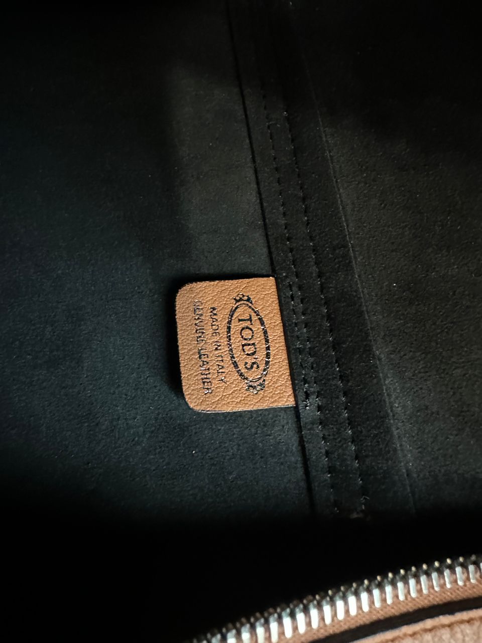 Tassel Detail Tote Bag in Brown Leather