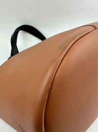 Tassel Detail Tote Bag in Brown Leather