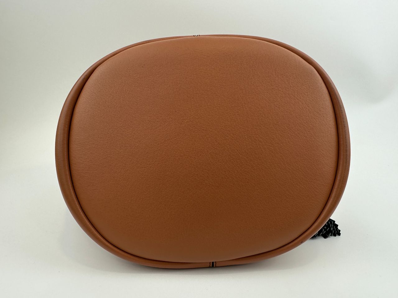 Tassel Detail Tote Bag in Brown Leather