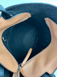 Tassel Detail Tote Bag in Brown Leather