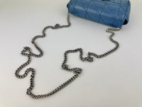 GG Marmont Supermini Blue Metelasse Leather Shoulder Bag