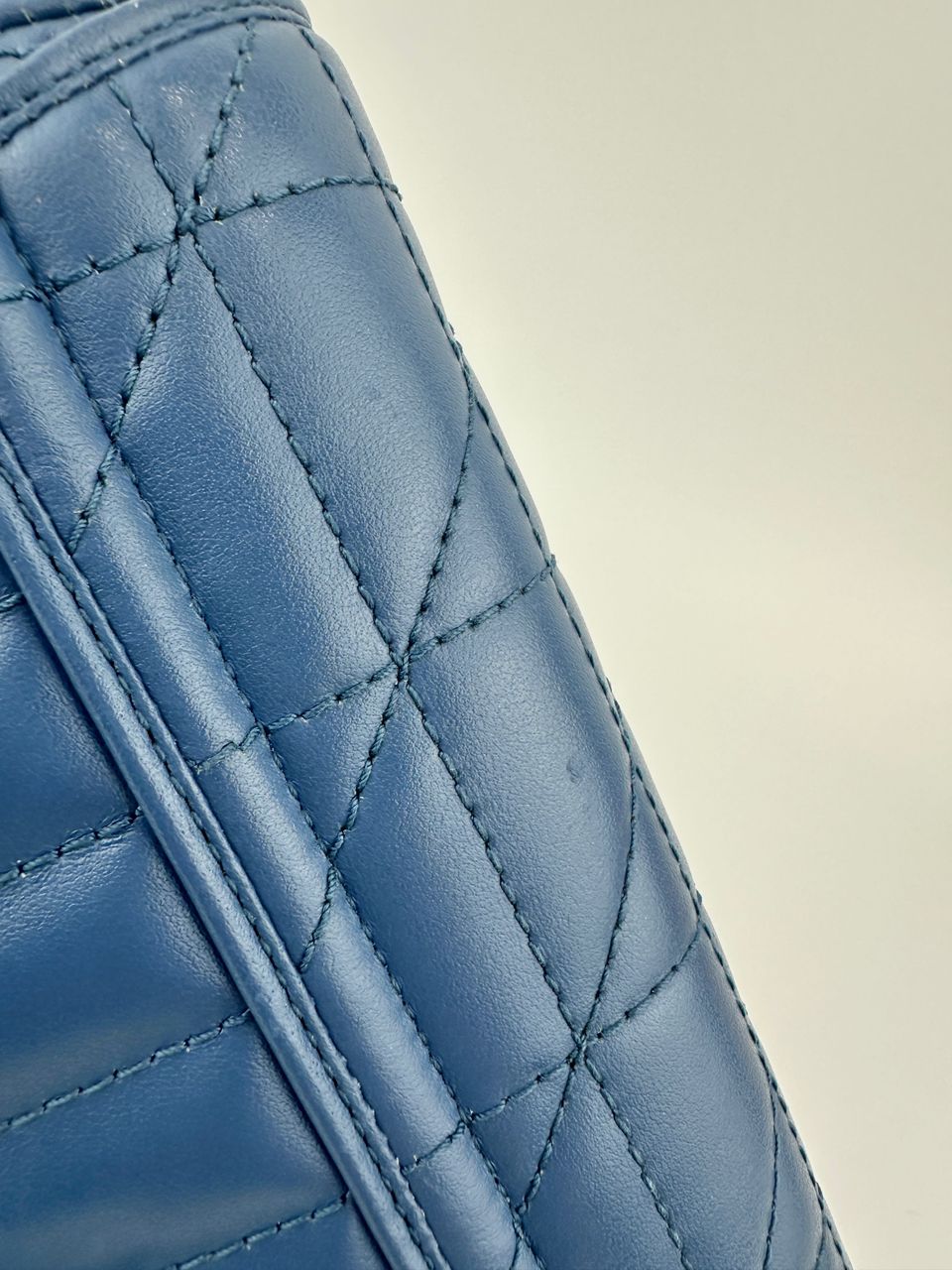 GG Marmont Supermini Blue Metelasse Leather Shoulder Bag