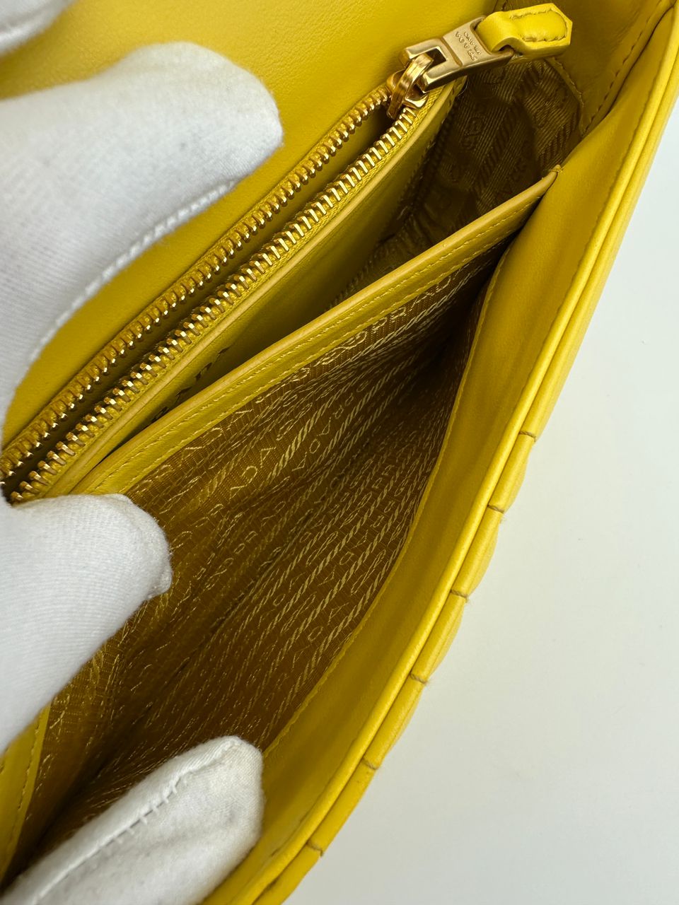 Medium Diagramme Yellow Shoulder Bag