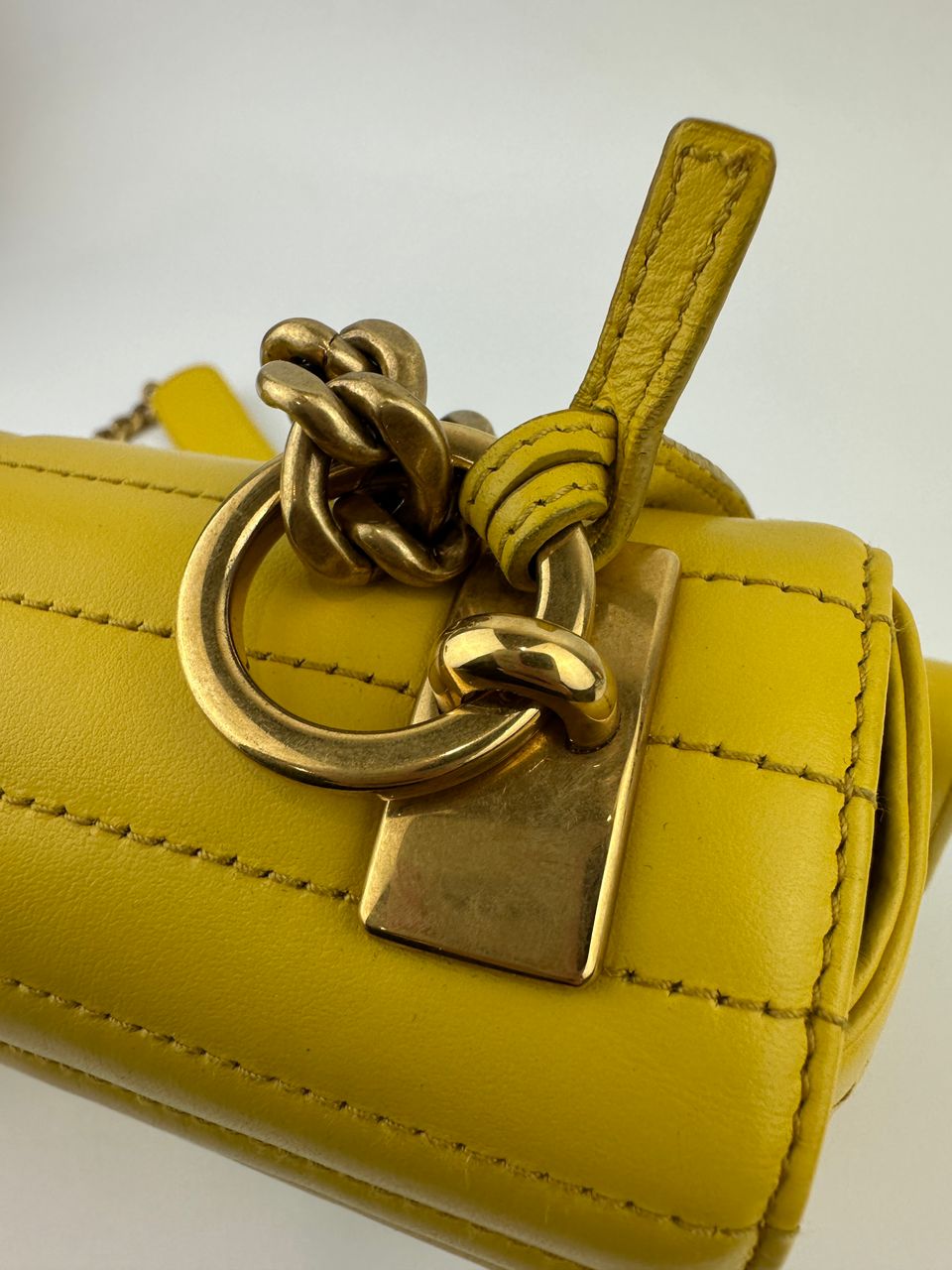 Medium Diagramme Yellow Shoulder Bag