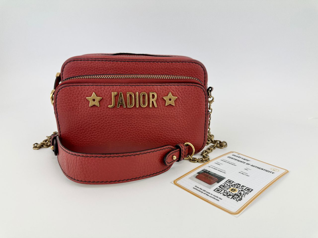J’Adior Camera Case Red Crossbody Bag