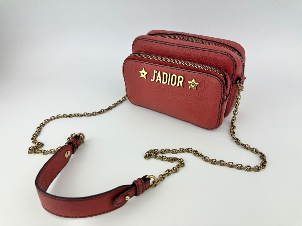J’Adior Camera Case Red Crossbody Bag