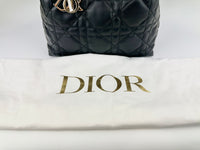 Medium Dior Toujours Black Macrocannage Calfskin Bag