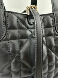 Medium Dior Toujours Black Macrocannage Calfskin Bag