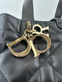 Medium Dior Toujours Black Macrocannage Calfskin Bag