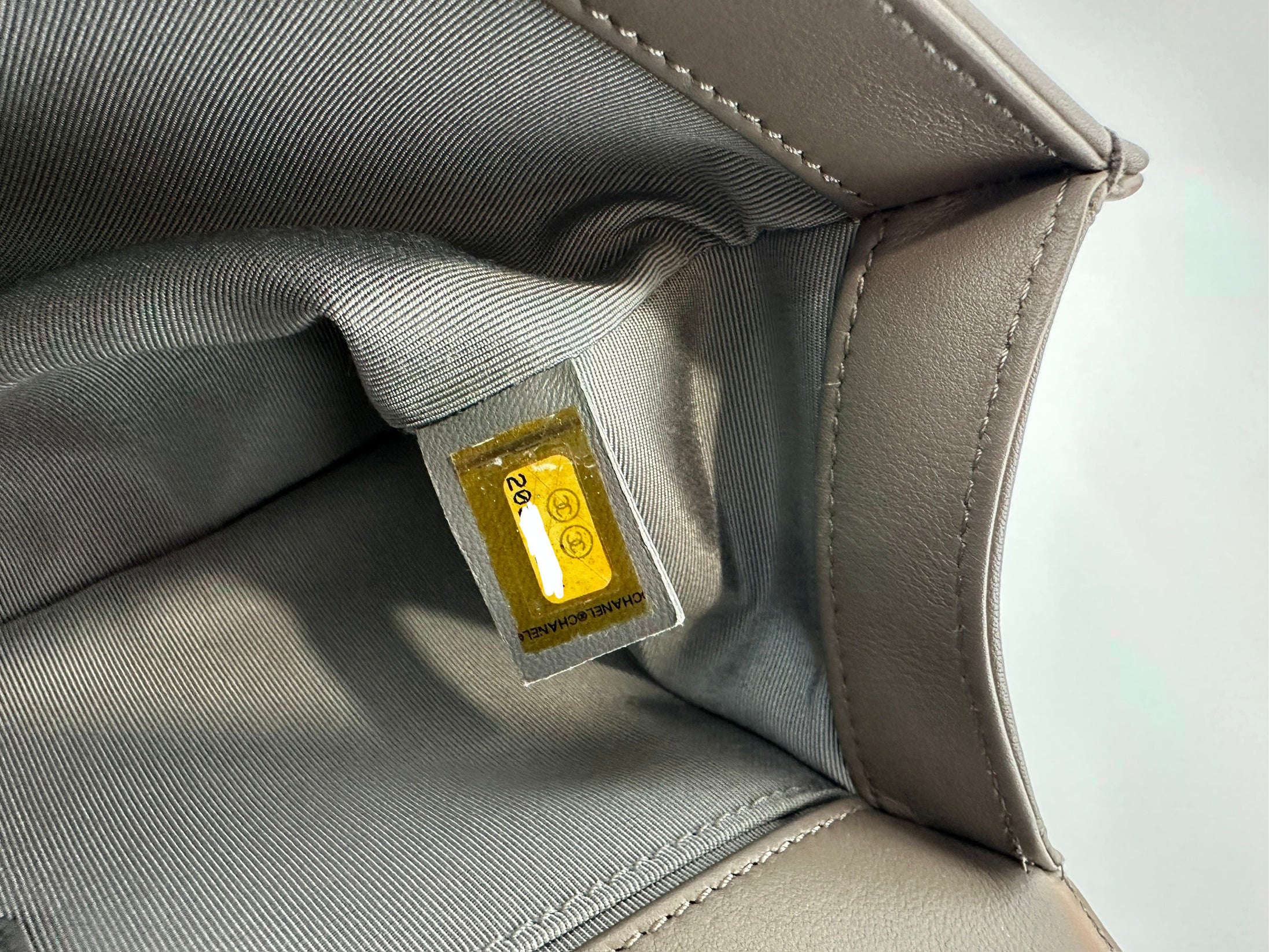 Le Boy Chevron Lambskin Grey RHW