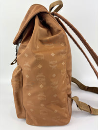Dieter Monogram Nylon Backpack Cognac