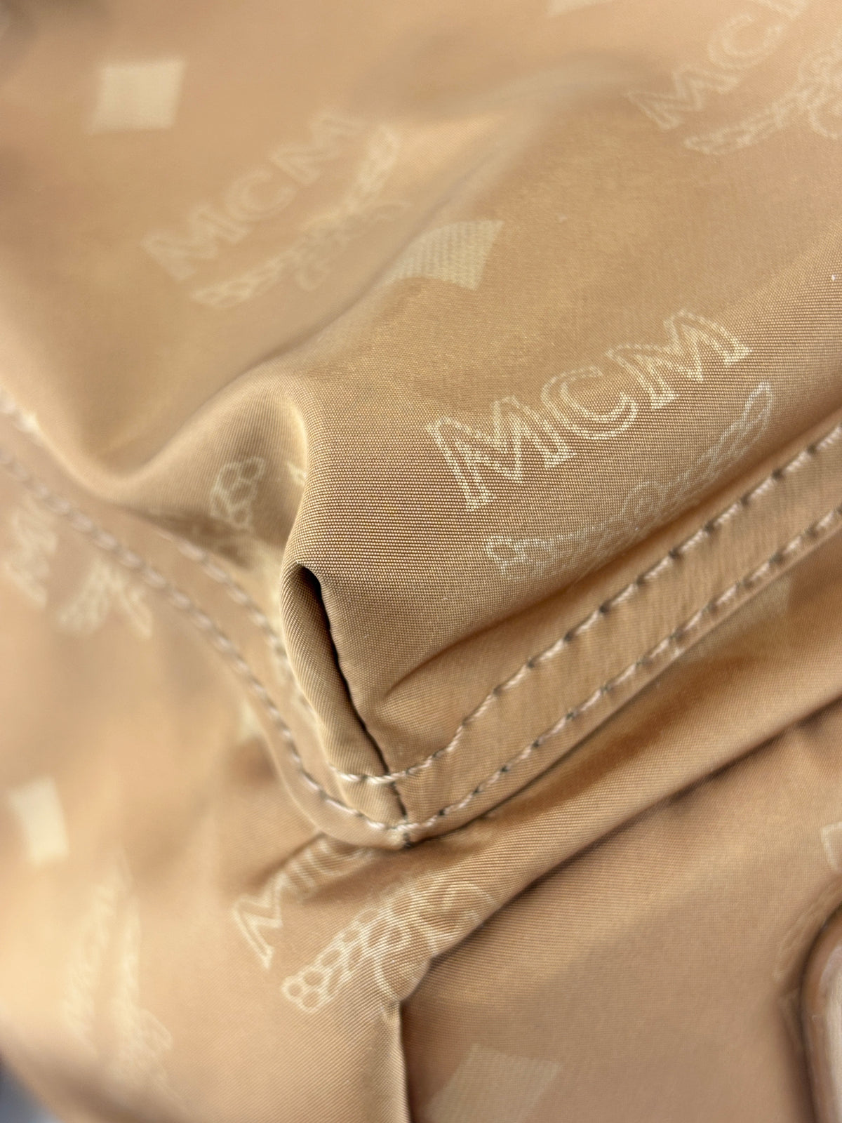 Dieter Monogram Nylon Backpack Cognac