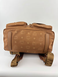 Dieter Monogram Nylon Backpack Cognac