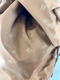 Dieter Monogram Nylon Backpack Cognac