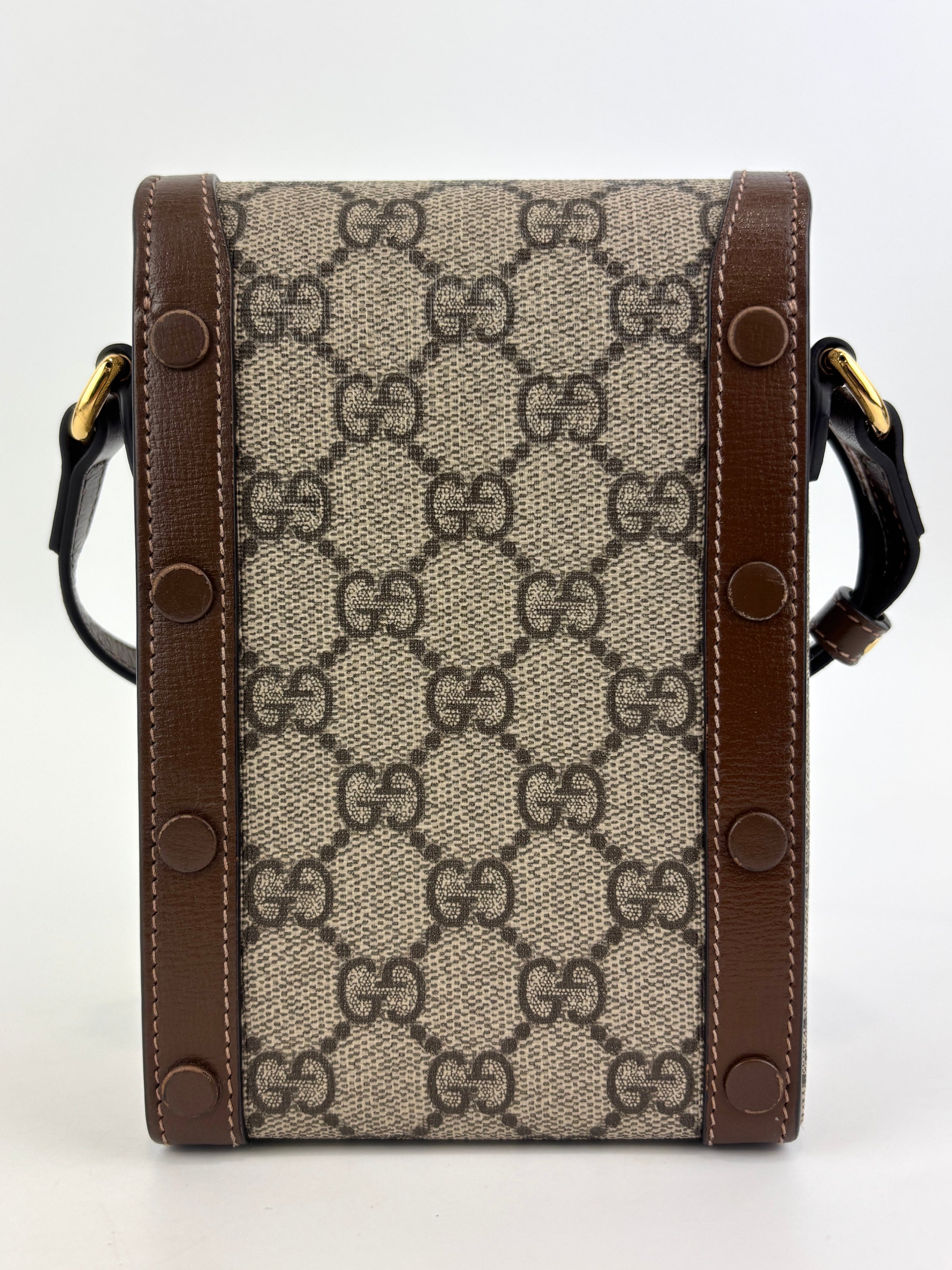 625615 GG Supreme Monogram Mini Horsebit 1955 Crossbody Bag