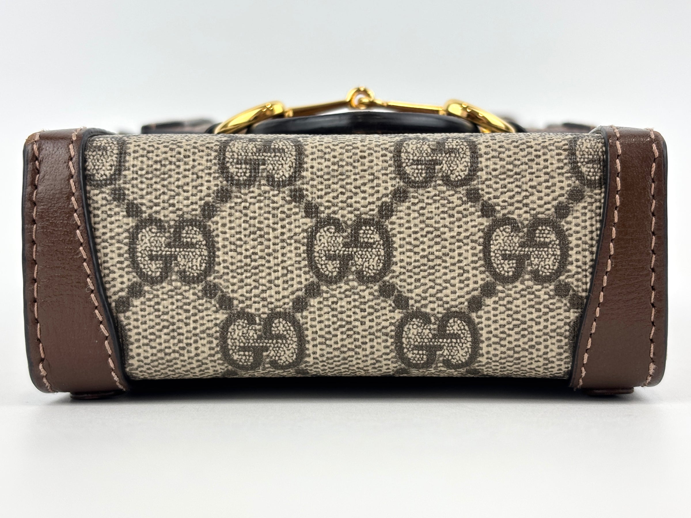 625615 GG Supreme Monogram Mini Horsebit 1955 Crossbody Bag