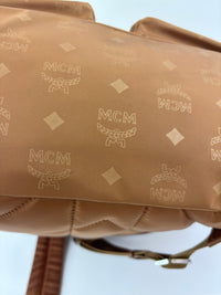 Dieter Monogram Nylon Backpack Cognac