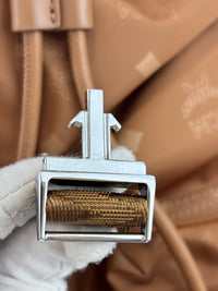 Dieter Monogram Nylon Backpack Cognac