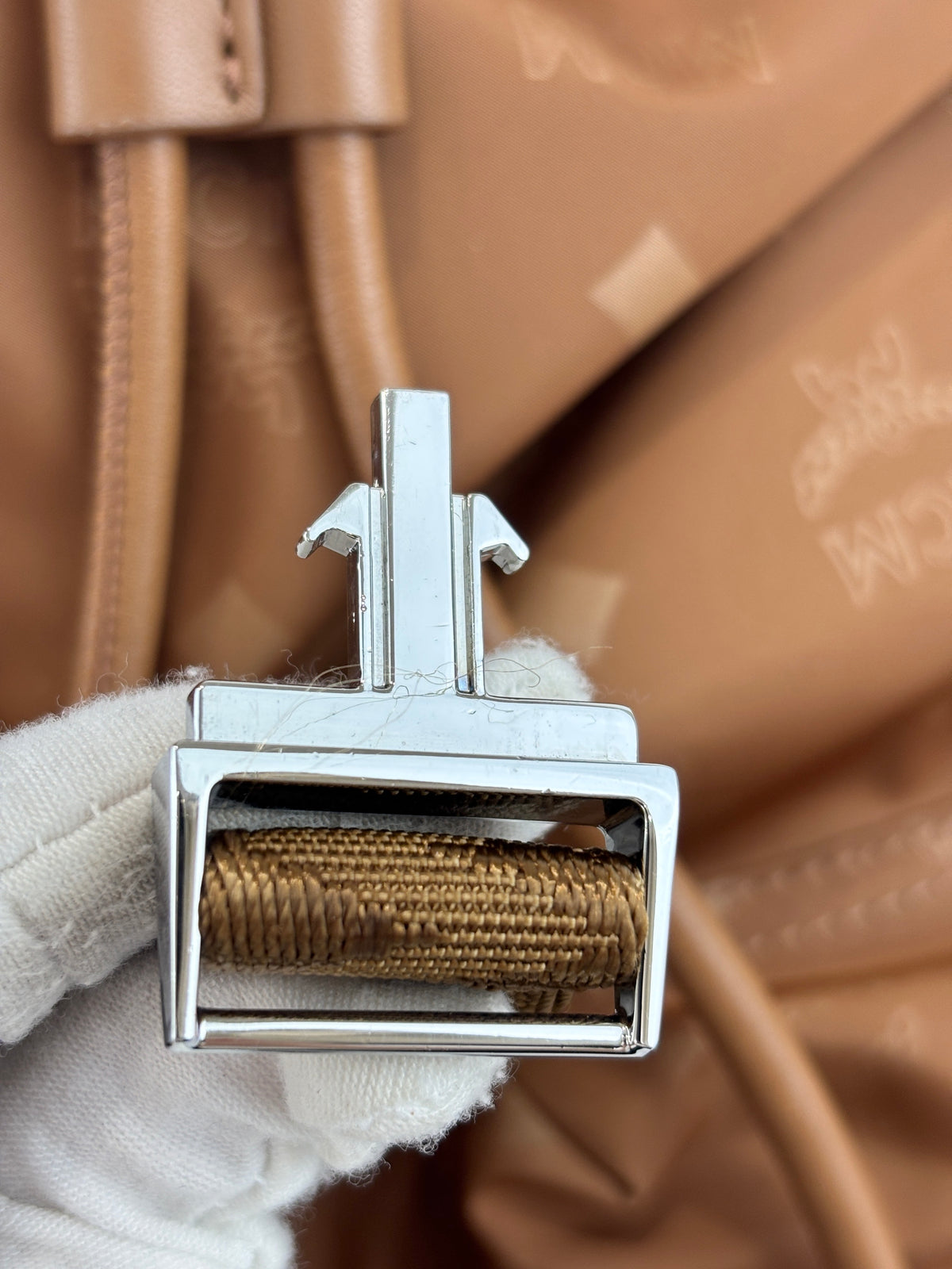 Dieter Monogram Nylon Backpack Cognac