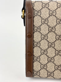 625615 GG Supreme Monogram Mini Horsebit 1955 Crossbody Bag