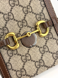 625615 GG Supreme Monogram Mini Horsebit 1955 Crossbody Bag