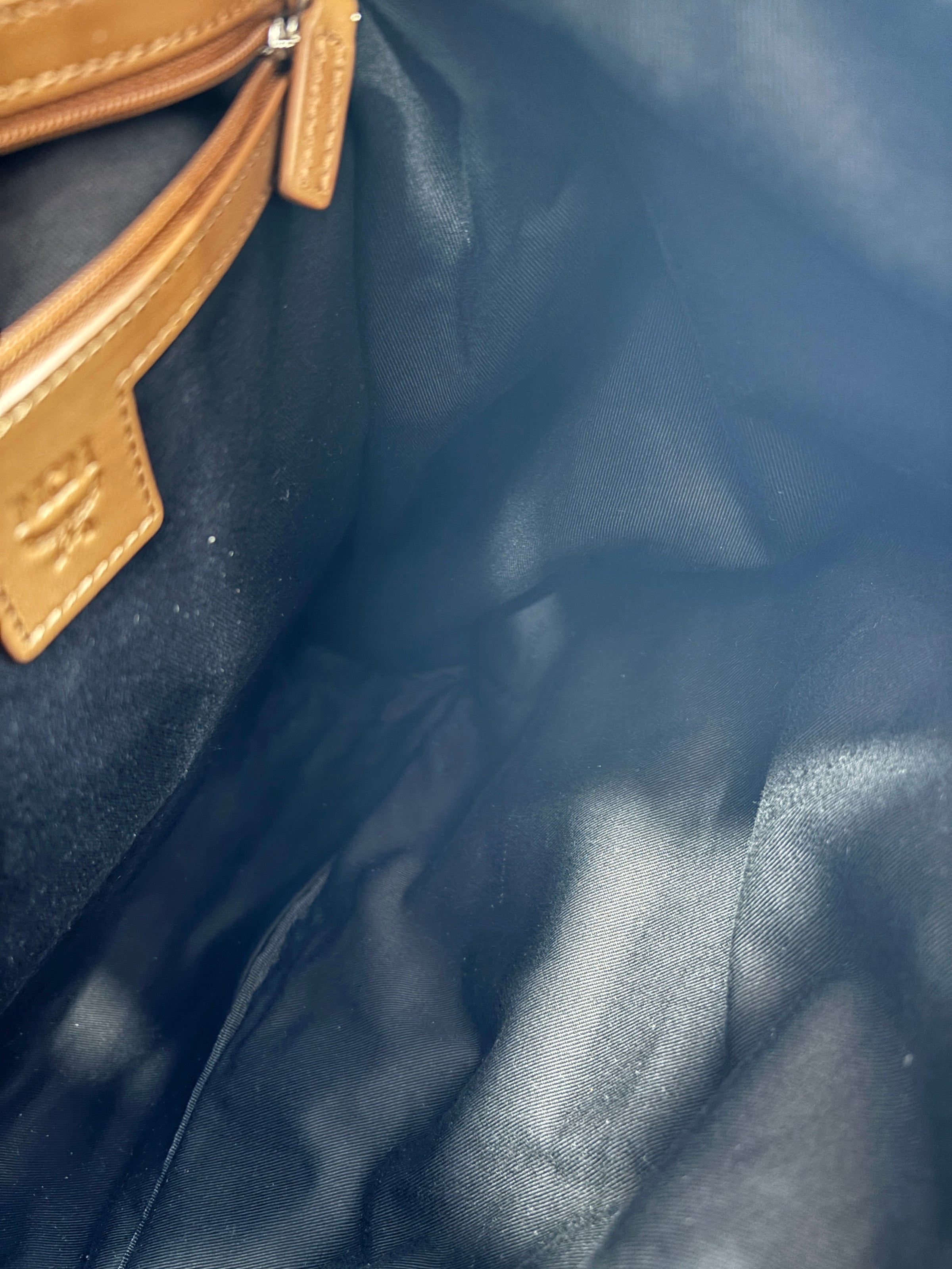 Dieter Monogram Nylon Backpack Cognac