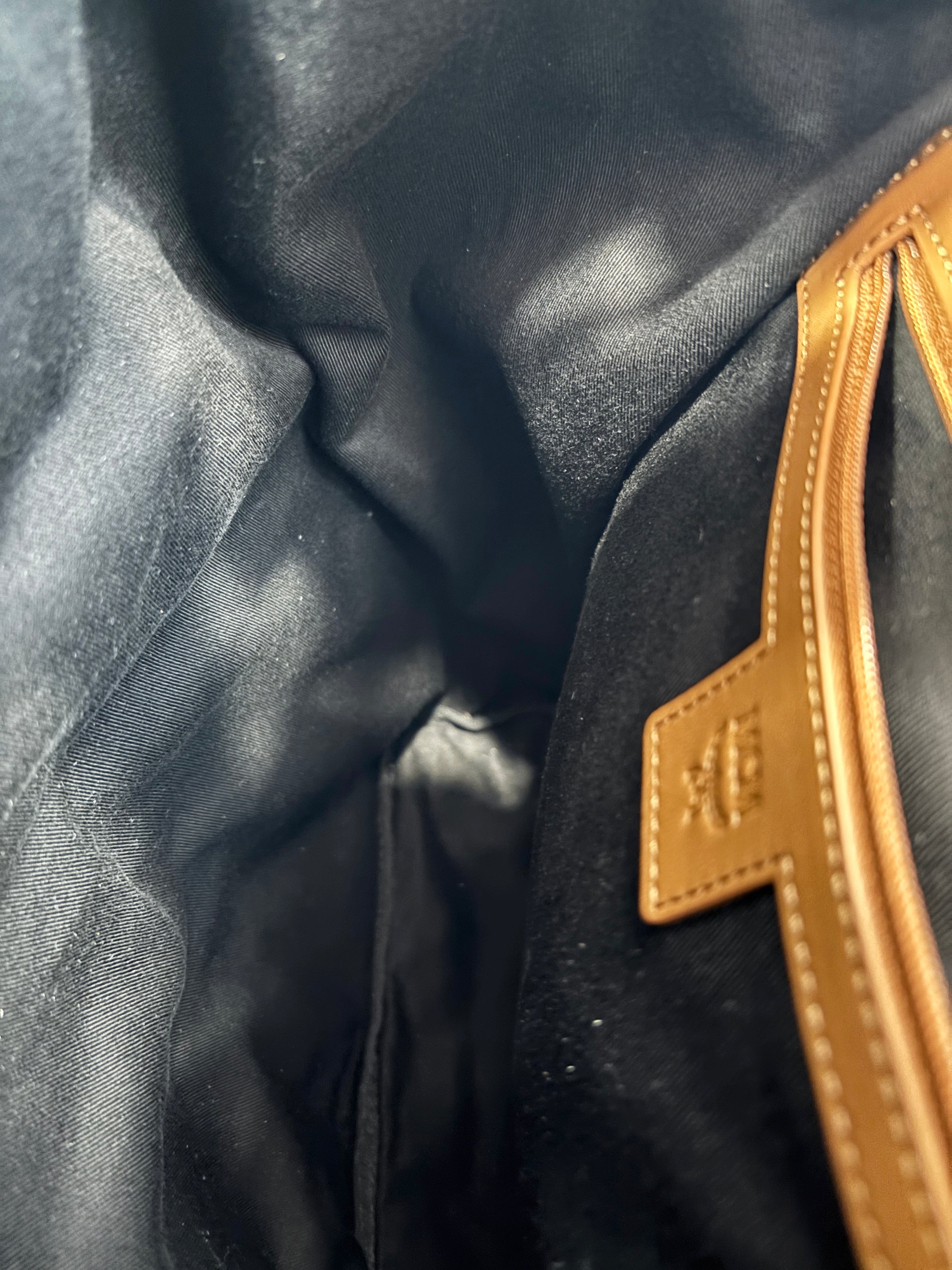 Dieter Monogram Nylon Backpack Cognac