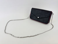 Pochette Felicie Black / Pink Epi Leather