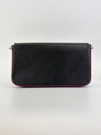 Pochette Felicie Black / Pink Epi Leather