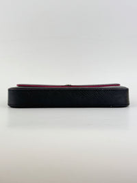 Pochette Felicie Black / Pink Epi Leather