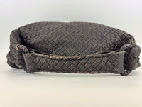 Brown Intrecciato Woven Nappa Leather Sloane Bag - Glampot