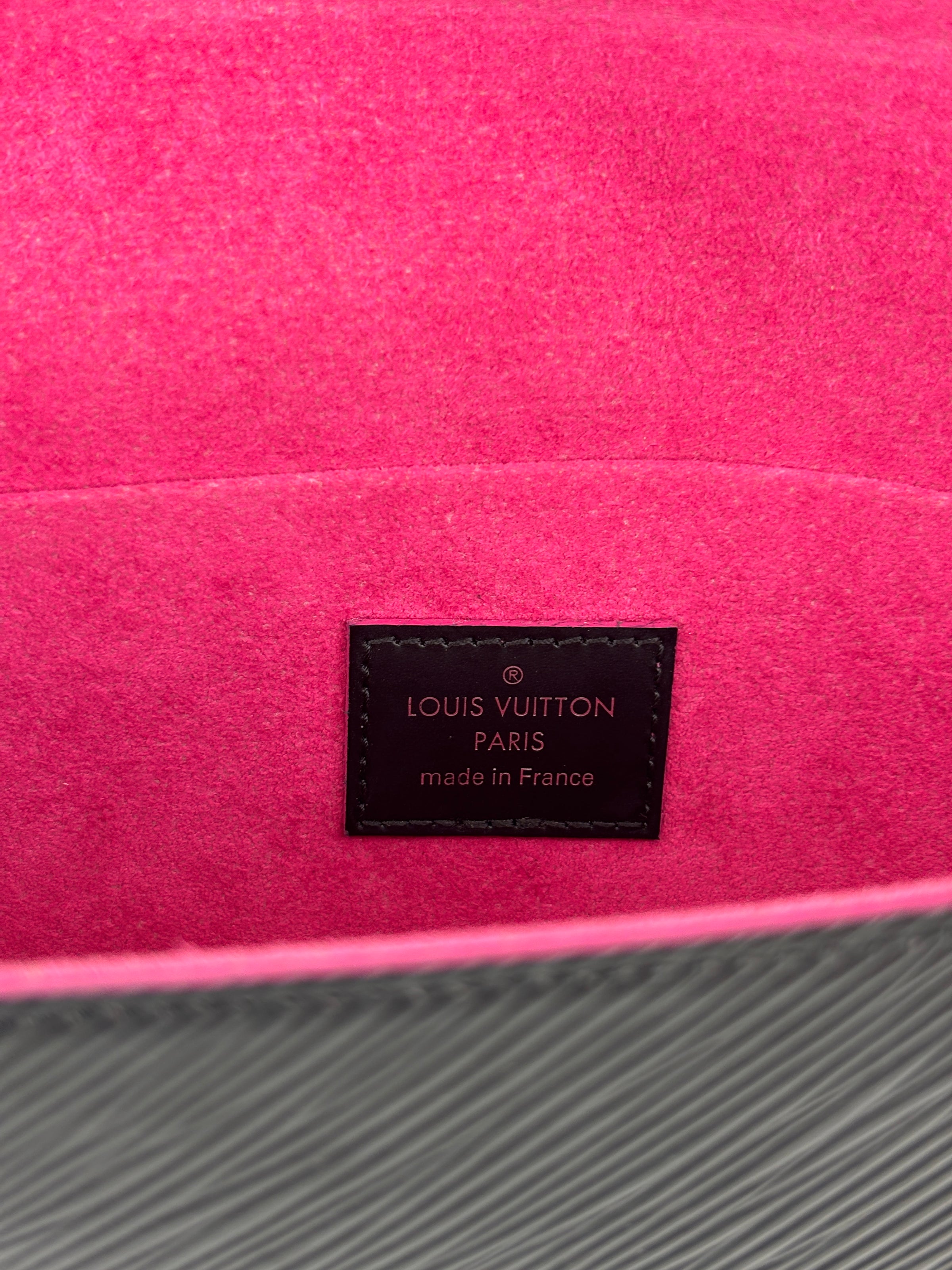Pochette Felicie Black / Pink Epi Leather