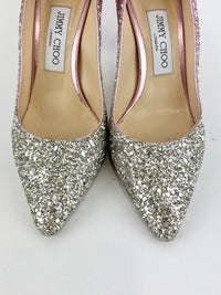 Romy 85 Glitter pumps in Platinum / Flamingo Pink Size 37