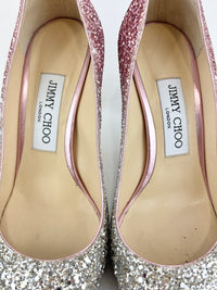 Romy 85 Glitter pumps in Platinum / Flamingo Pink Size 37