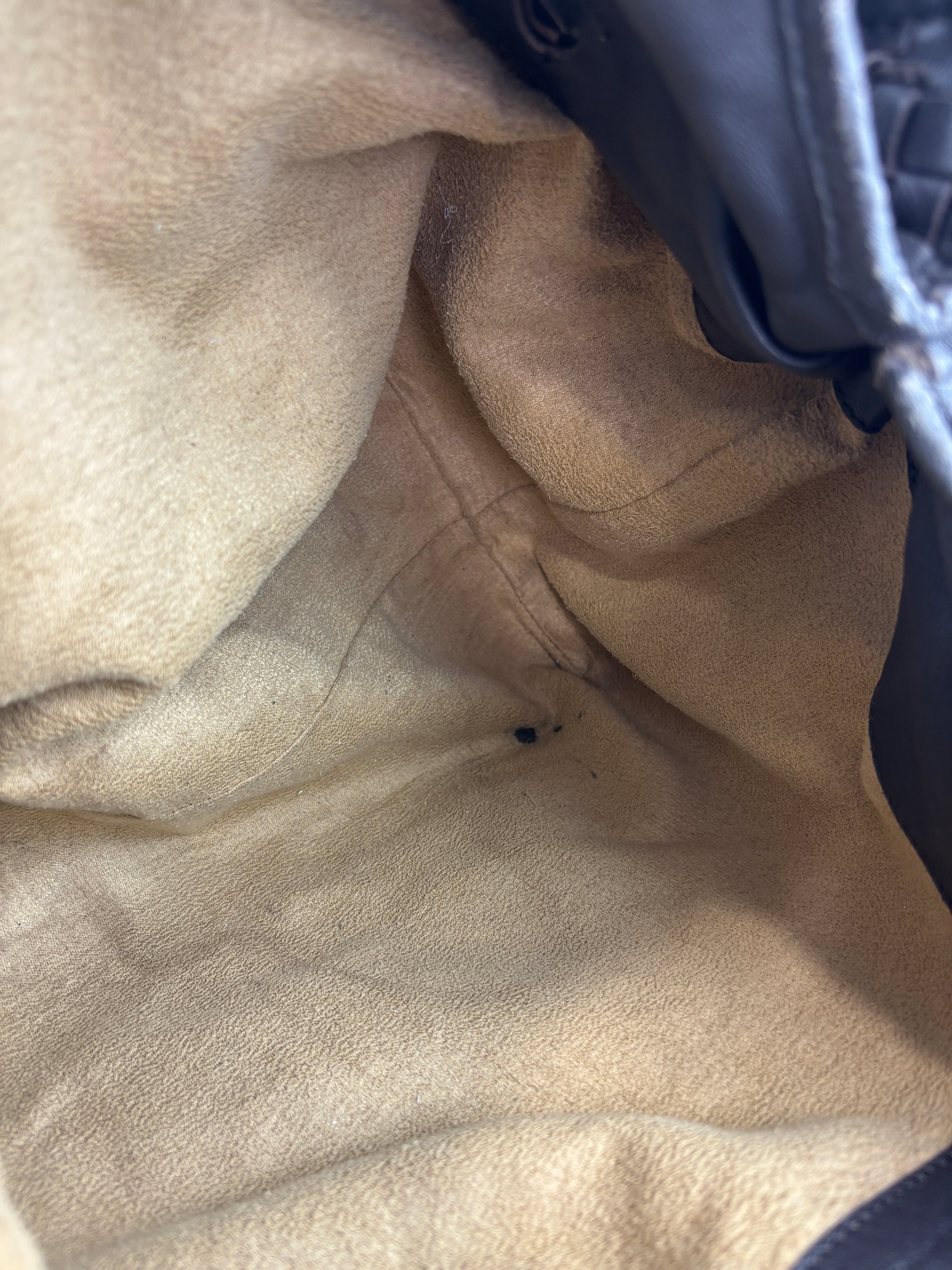 Brown Intrecciato Woven Nappa Leather Sloane Bag - Glampot