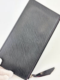 Pochette Felicie Black / Pink Epi Leather