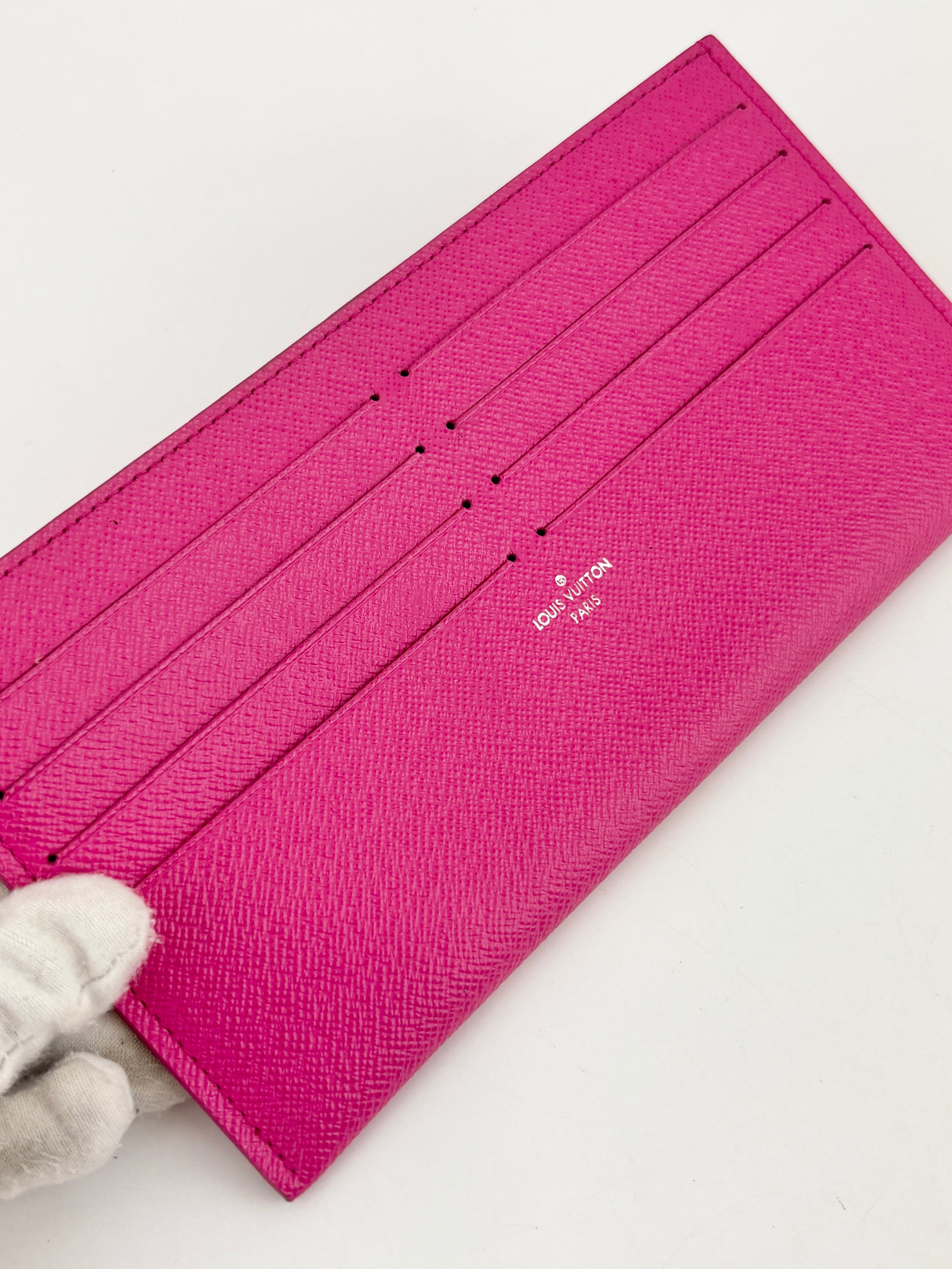 Pochette Felicie Black / Pink Epi Leather