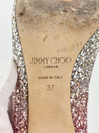Romy 85 Glitter pumps in Platinum / Flamingo Pink Size 37