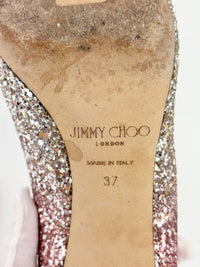 Romy 85 Glitter pumps in Platinum / Flamingo Pink Size 37