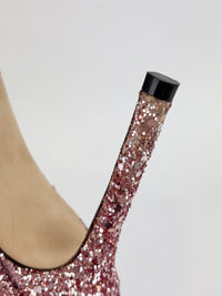 Romy 85 Glitter pumps in Platinum / Flamingo Pink Size 37