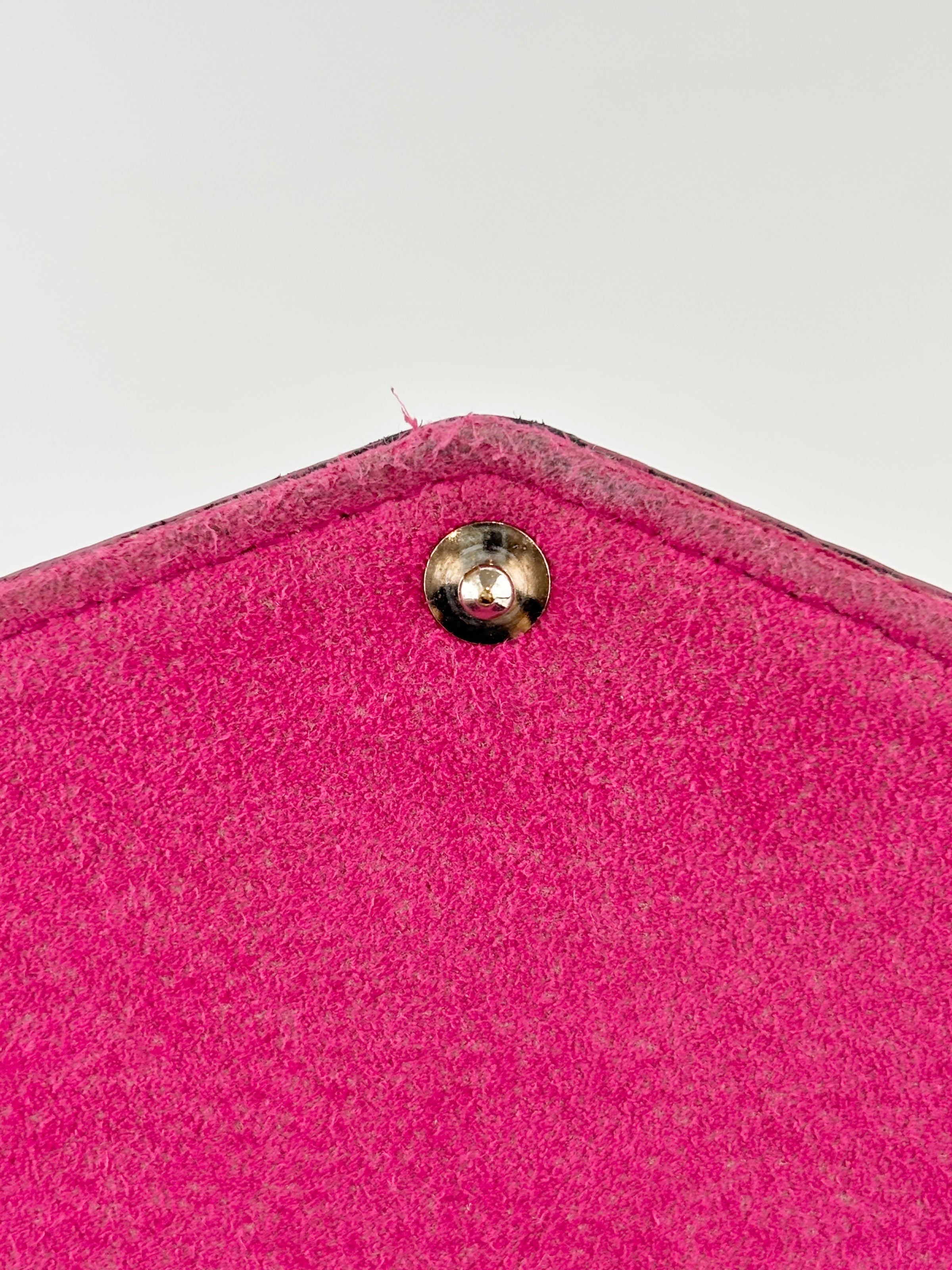 Pochette Felicie Black / Pink Epi Leather