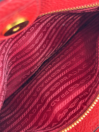 Vitello Phenix Medium Shopping Tote in Red