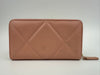 19 Zip Around Long Wallet Quilted Lambskin in Light Pink GHW